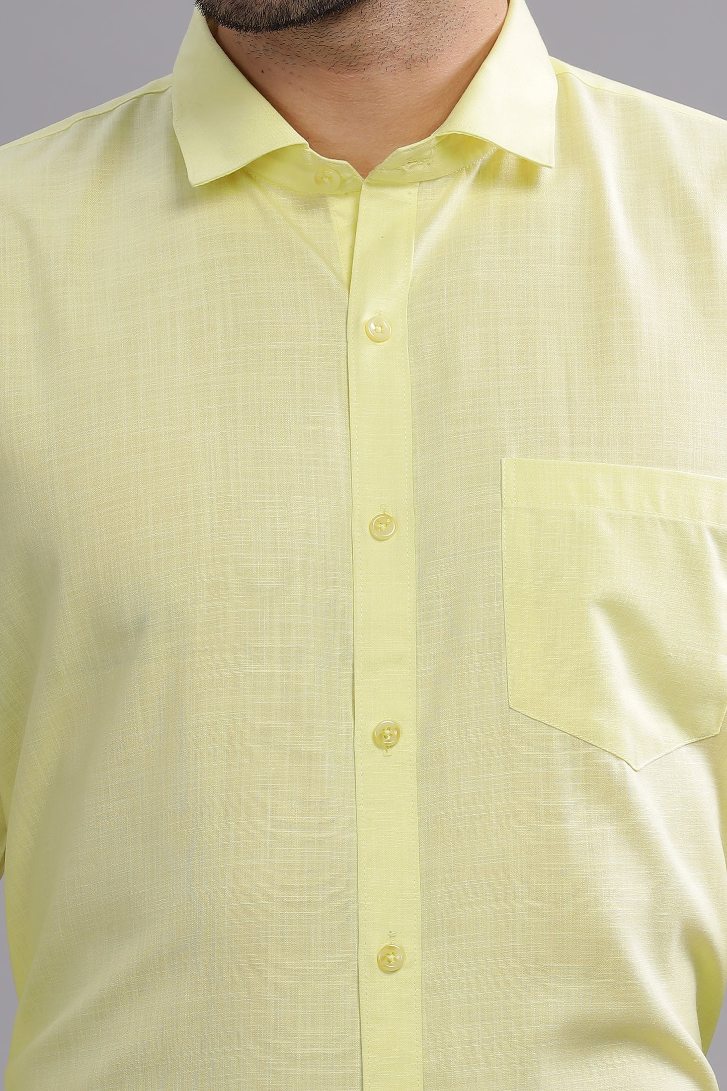 Matte Cuffs yellow shirt for men