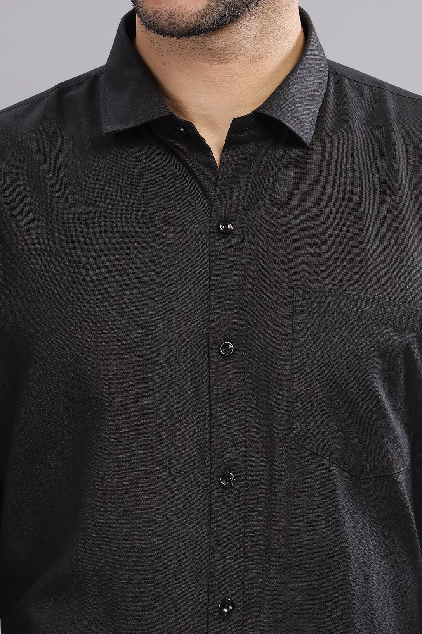 Matte Cuffs black shirt for men
