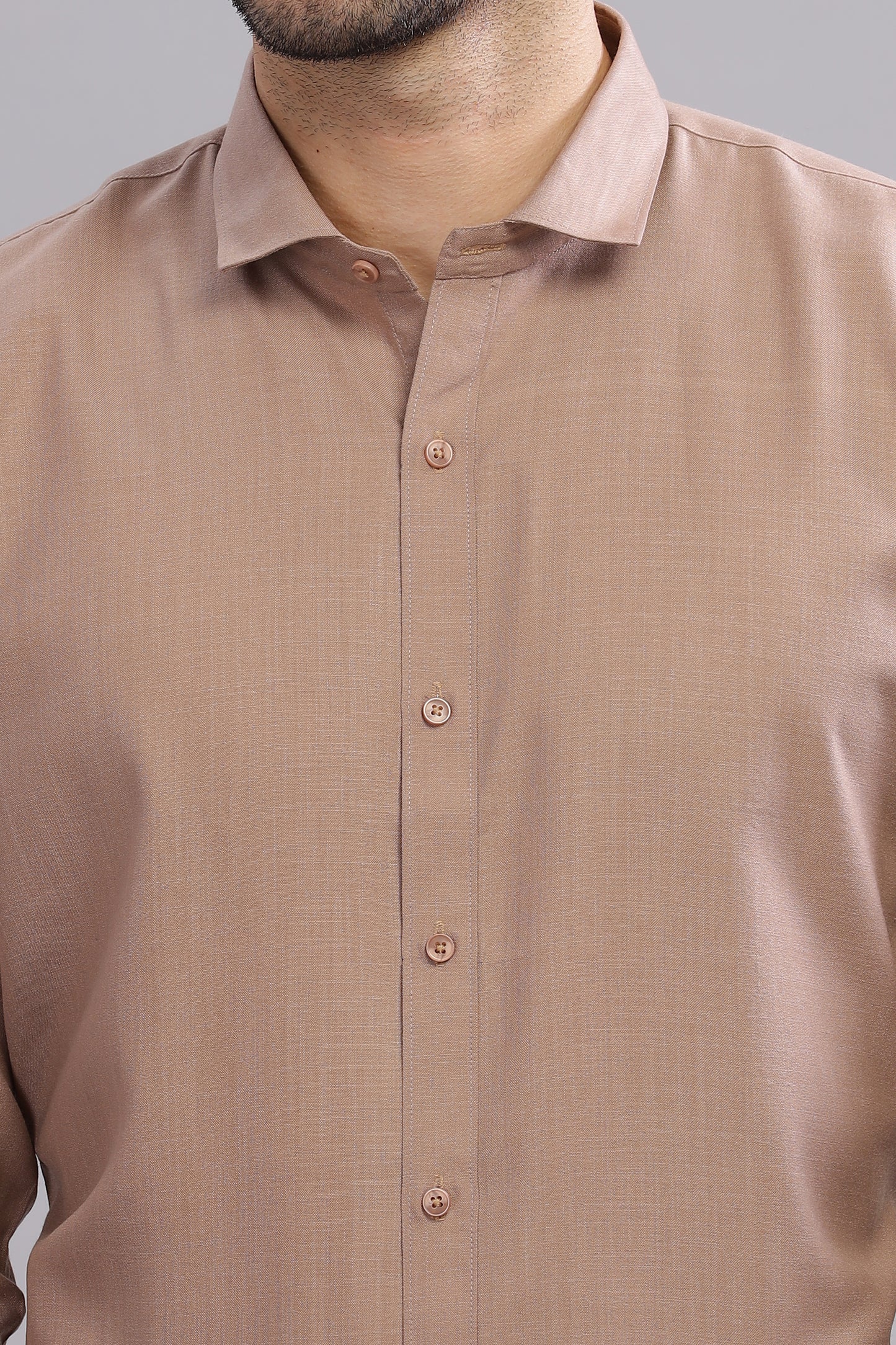 Matte Cuffs brown shirt for men