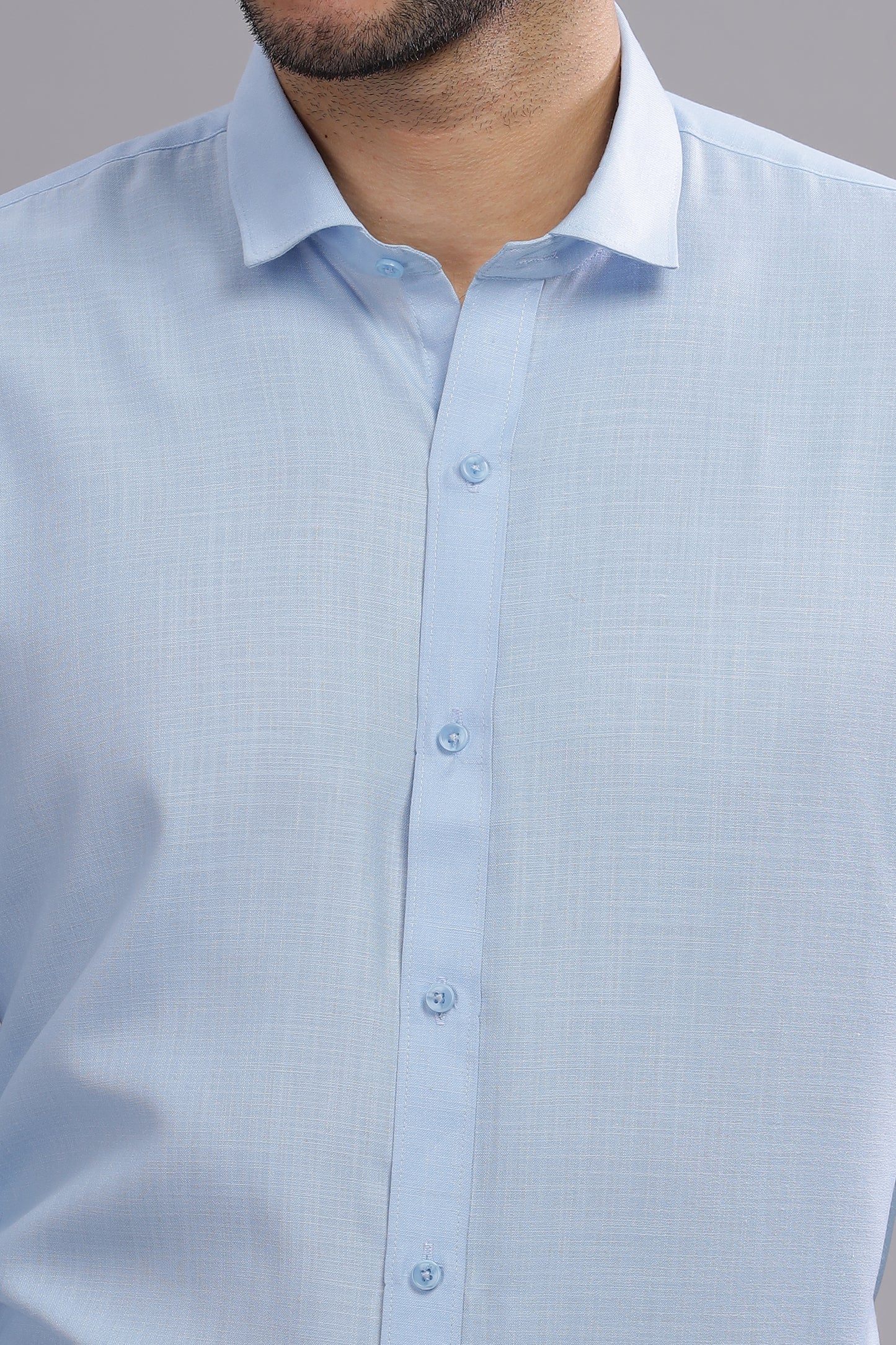 Matte Cuffs sky blue shirt for men