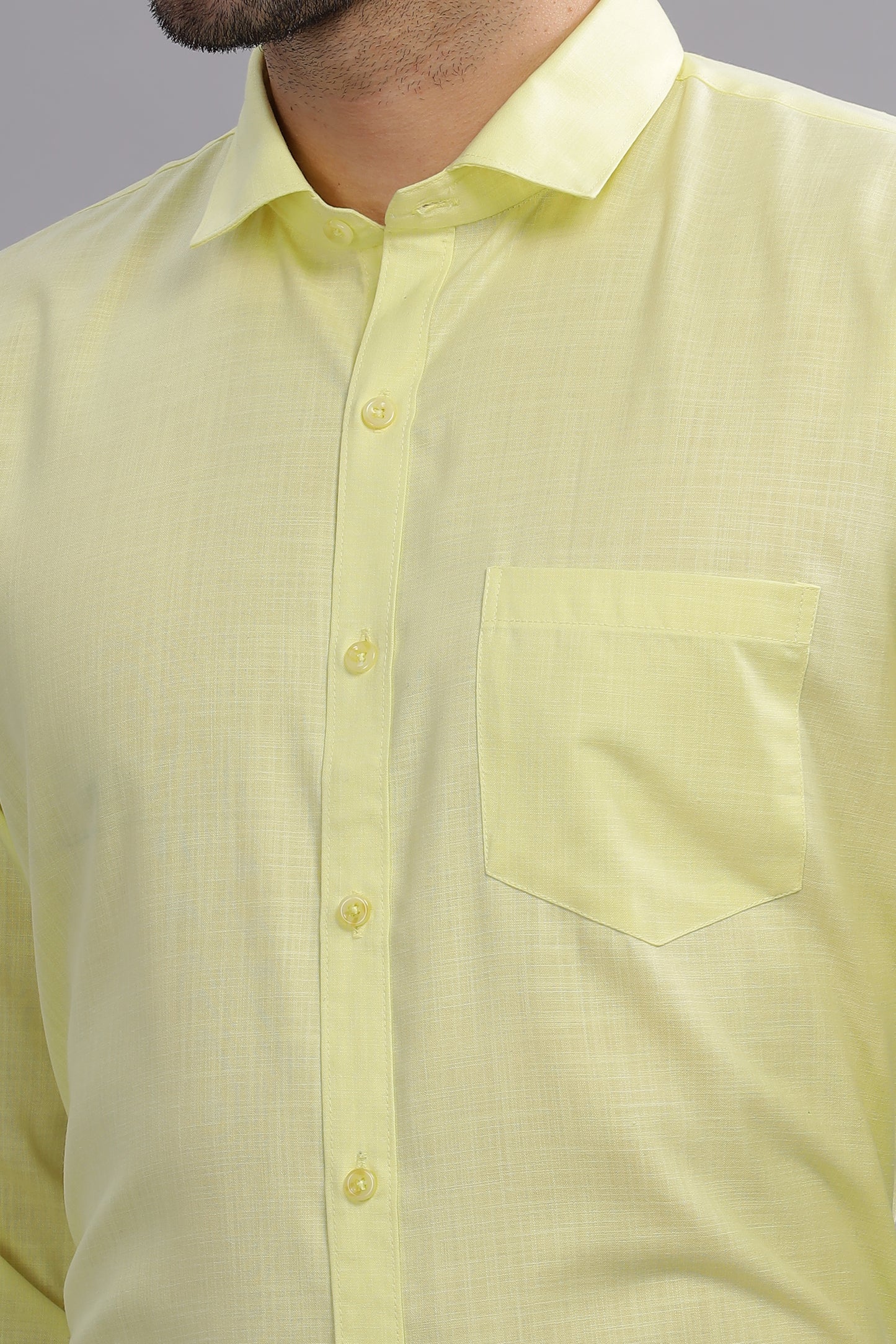 Matte Cuffs yellow shirt for men