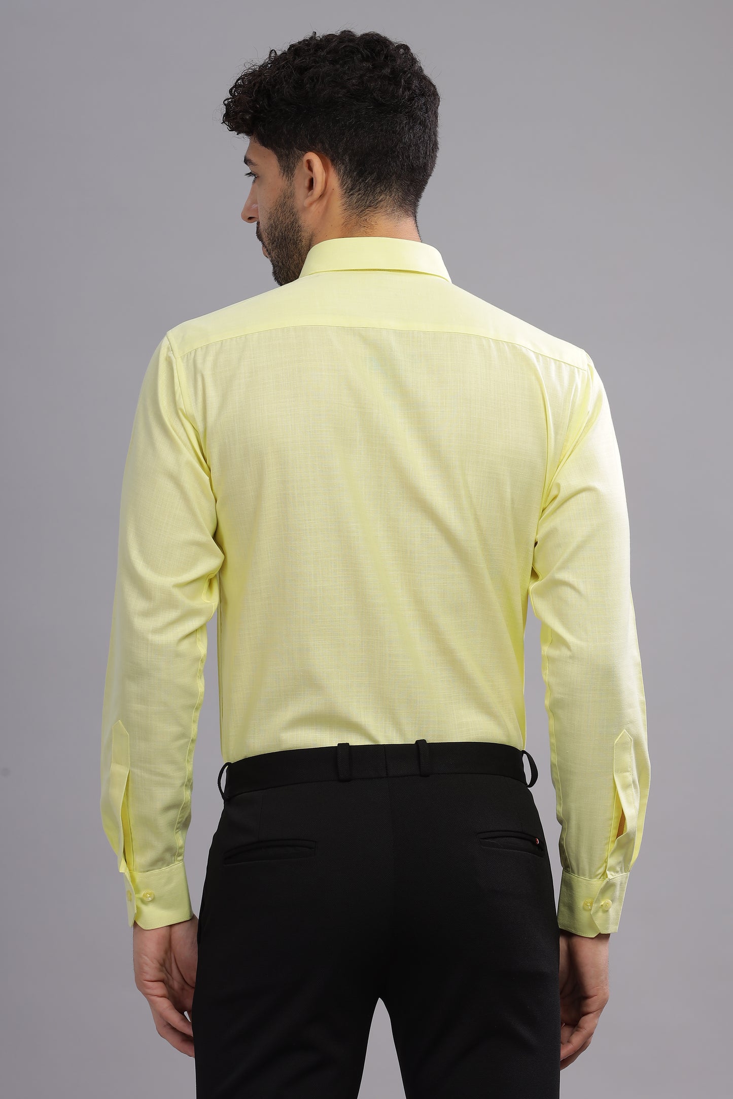 Matte Cuffs yellow shirt for men