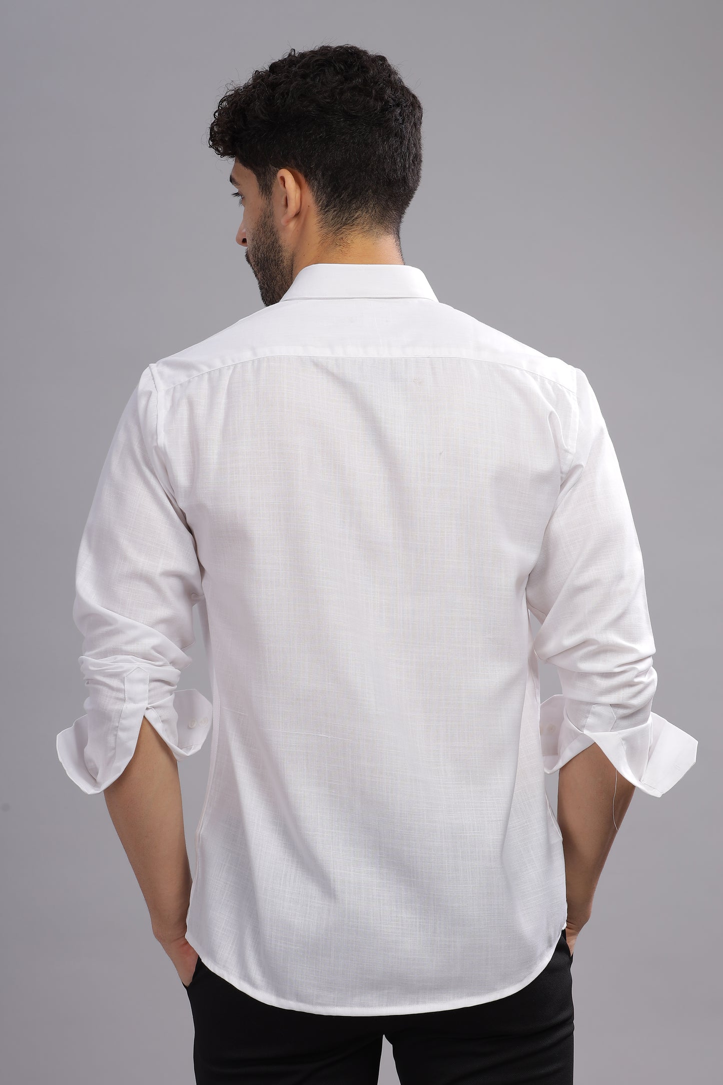 Matte Cuffs white shirt for men