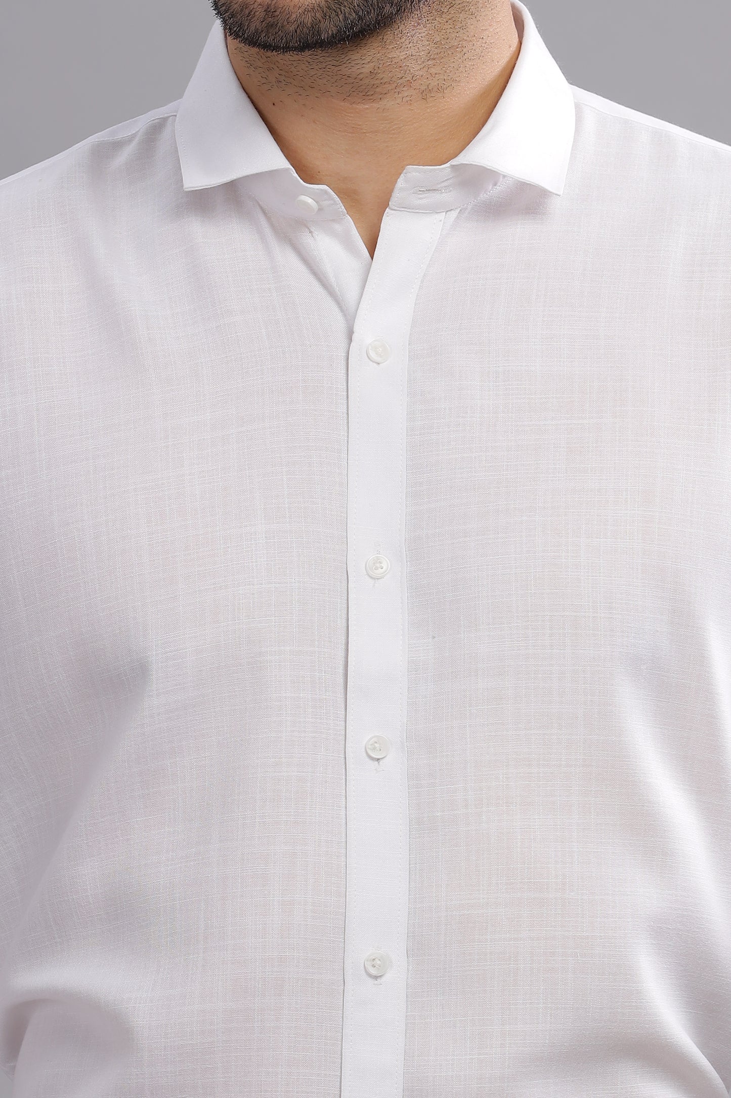 Matte Cuffs white shirt for men