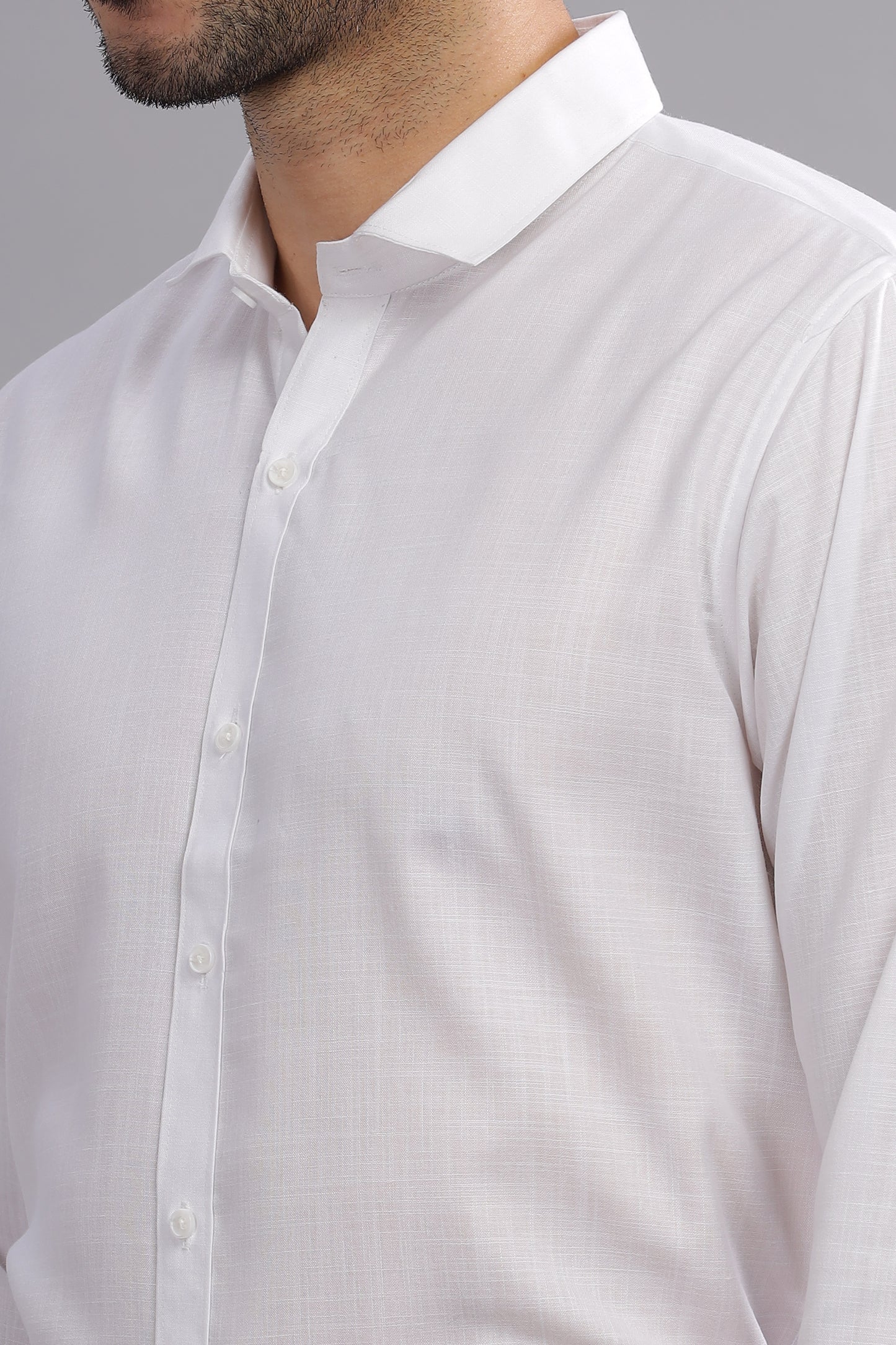 Matte Cuffs white shirt for men