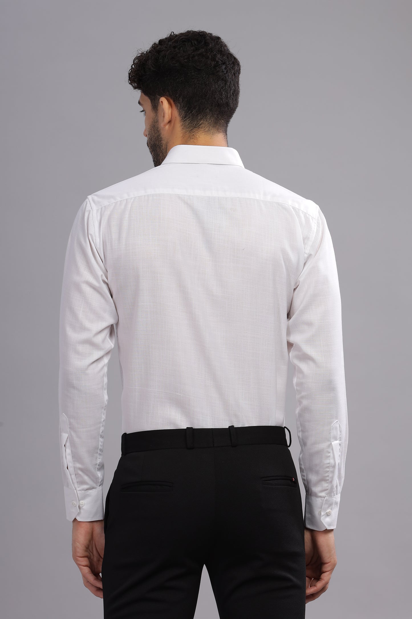 Matte Cuffs white shirt for men