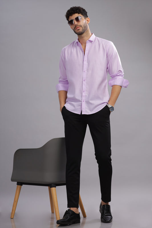Matte Cuffs lavender shirt for men