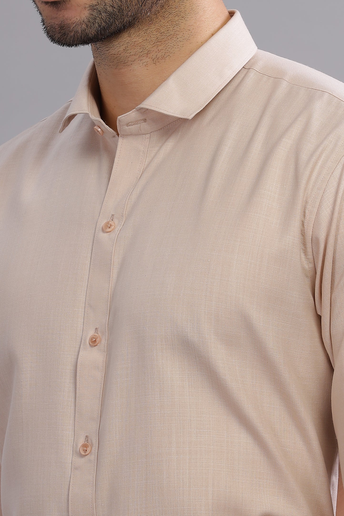 Matte Cuffs beige shirt for men