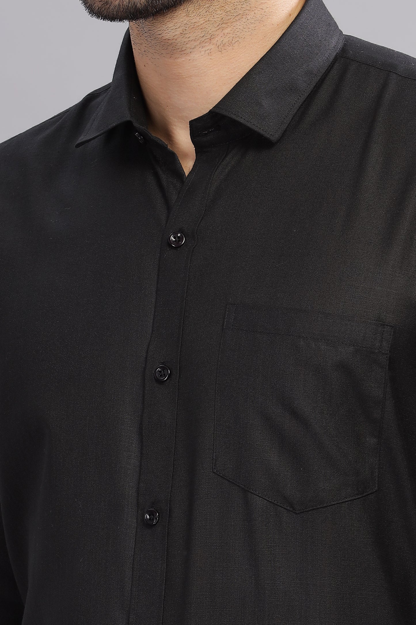 Matte Cuffs black shirt for men